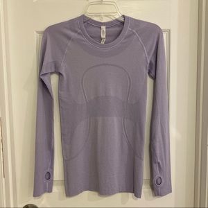 Lululemon Swiftly Tech Long Sleeve Heathered Lilac